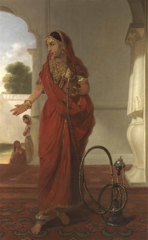 Tilly Kettle Dancing Girl or An Indian Dancing Girl with a Hookah oil painting picture